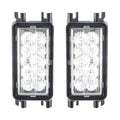 Front product view of Dual Function Amber/White Reverse LED Module for Jeep Wrangler JL Flush Tail Lights with white LEDs