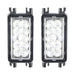 Front product view of Dual Function Amber/White Reverse LED Module for Jeep Wrangler JL Flush Tail Lights with white LEDs