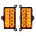 Front product view of Dual Function Amber/White Reverse LED Module for Jeep Gladiator JT Flush Tail Lights with amber LEDs