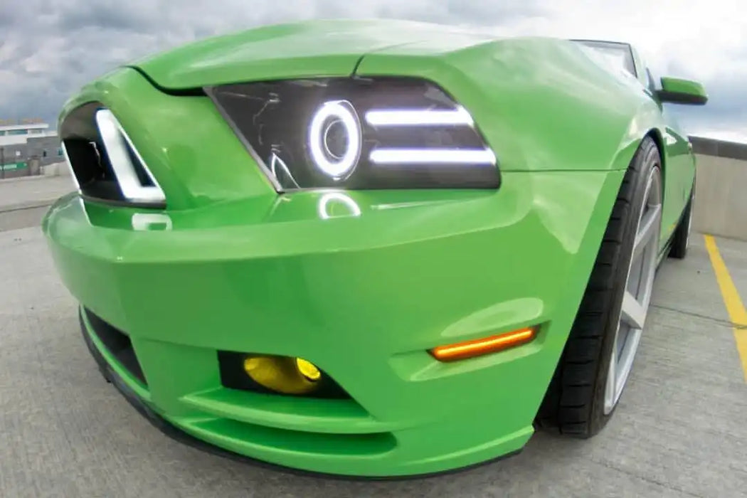Close-up of a Concept Sidemarker installed on a Ford Mustang.