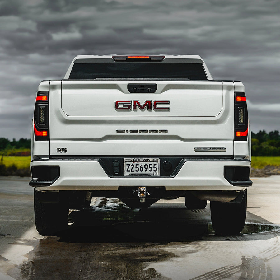 Flush Mount LED Tail Lights 2019-2026 GMC Sierra Sequential Turn Signals Halogen