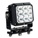 Black off-road light fixture with LED elements on a white background