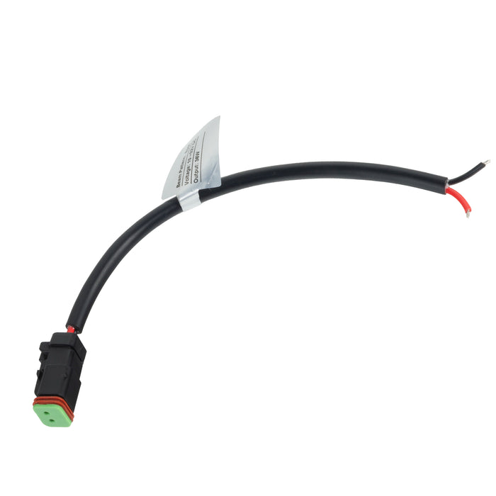 Black wire harness with connectors on a white background