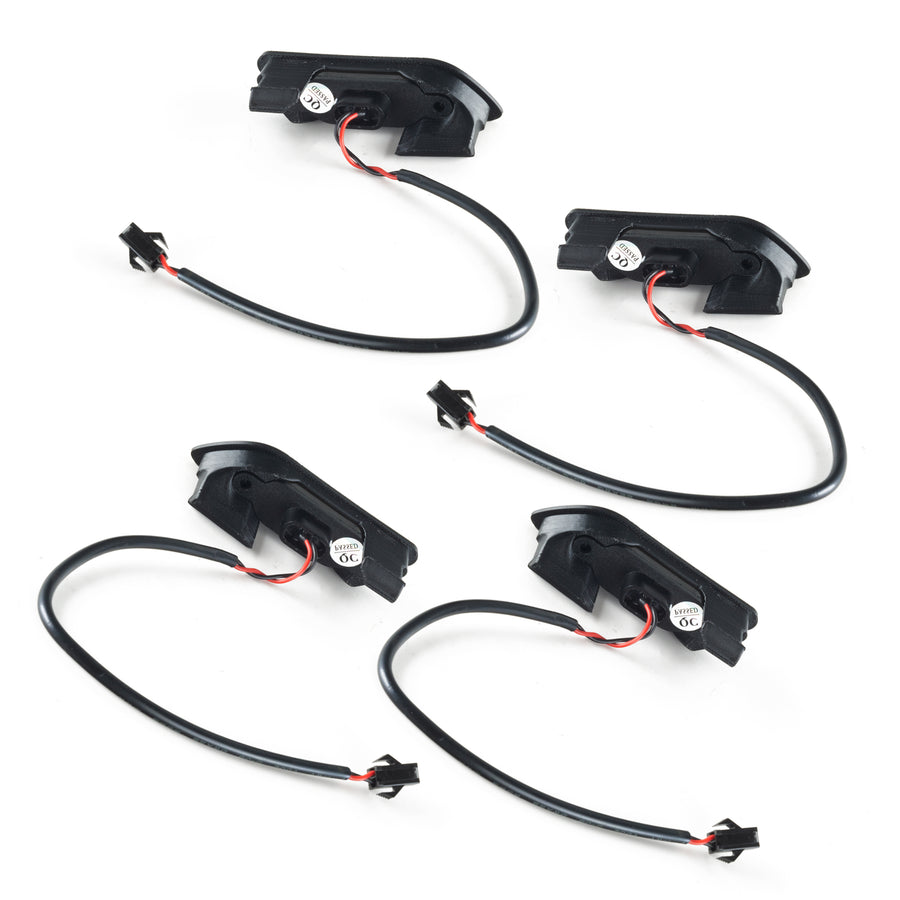 2016-2023 Toyota Tacoma SR5 Pre-Runner LED Grille Light Kit - Amber w/ Tinted Lens connectors and wiring.