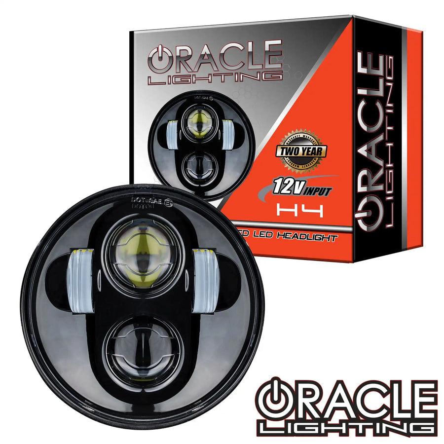 5.75" 40W Replacement LED Headlight - Black Bezel