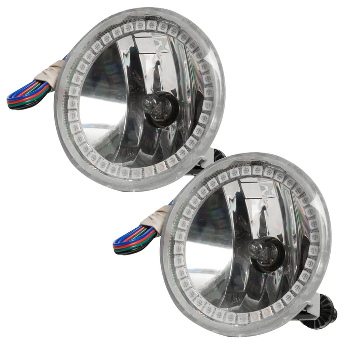 Fog Light Assembly With Black Bezel For 2010-2013 Chevy Camaro - Pair L+R Halogen H16