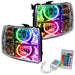 2007-2013 Chevy Silverado Pre-Assembled Halo Headlights - Chrome Housing with Simple Controller.