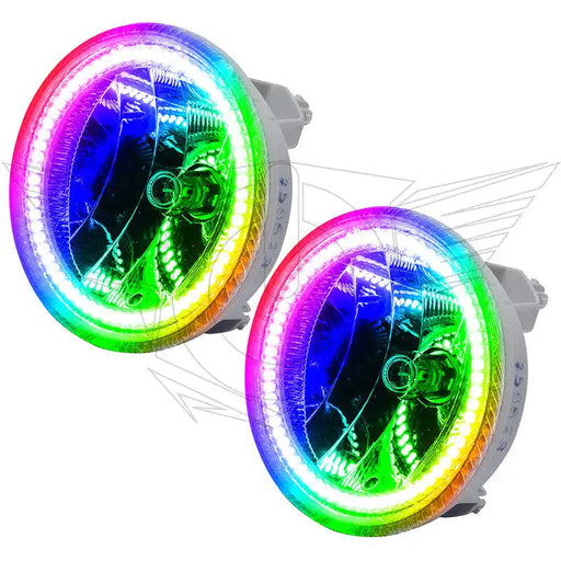 2007-2014 Chevrolet Suburban Pre-Assembled Halo Fog Lights with ColorSHIFT LED halo rings.