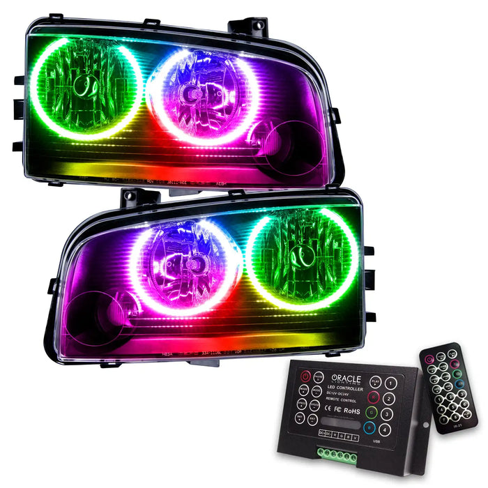 ORACLE Lighting 2005-2010 Dodge Charger Pre-Assembled Halo Headlights - Non HID ORACLE Lighting 2005-2010 Dodge Charger Pre-Assembled Halo Headlights - Non HID