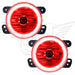 2011-2014 Dodge Charger Pre-Assembled Fog Lights with red LED halo rings.