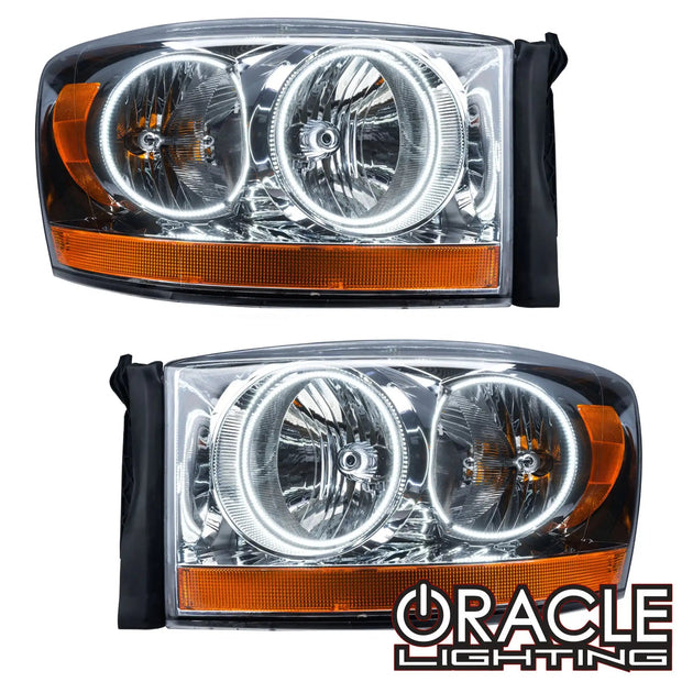 2006 Dodge Ram Pre-Assembled Halo Headlights - Chrome