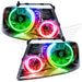 Ford F-150 headlights with ColorSHIFT LED halo rings.