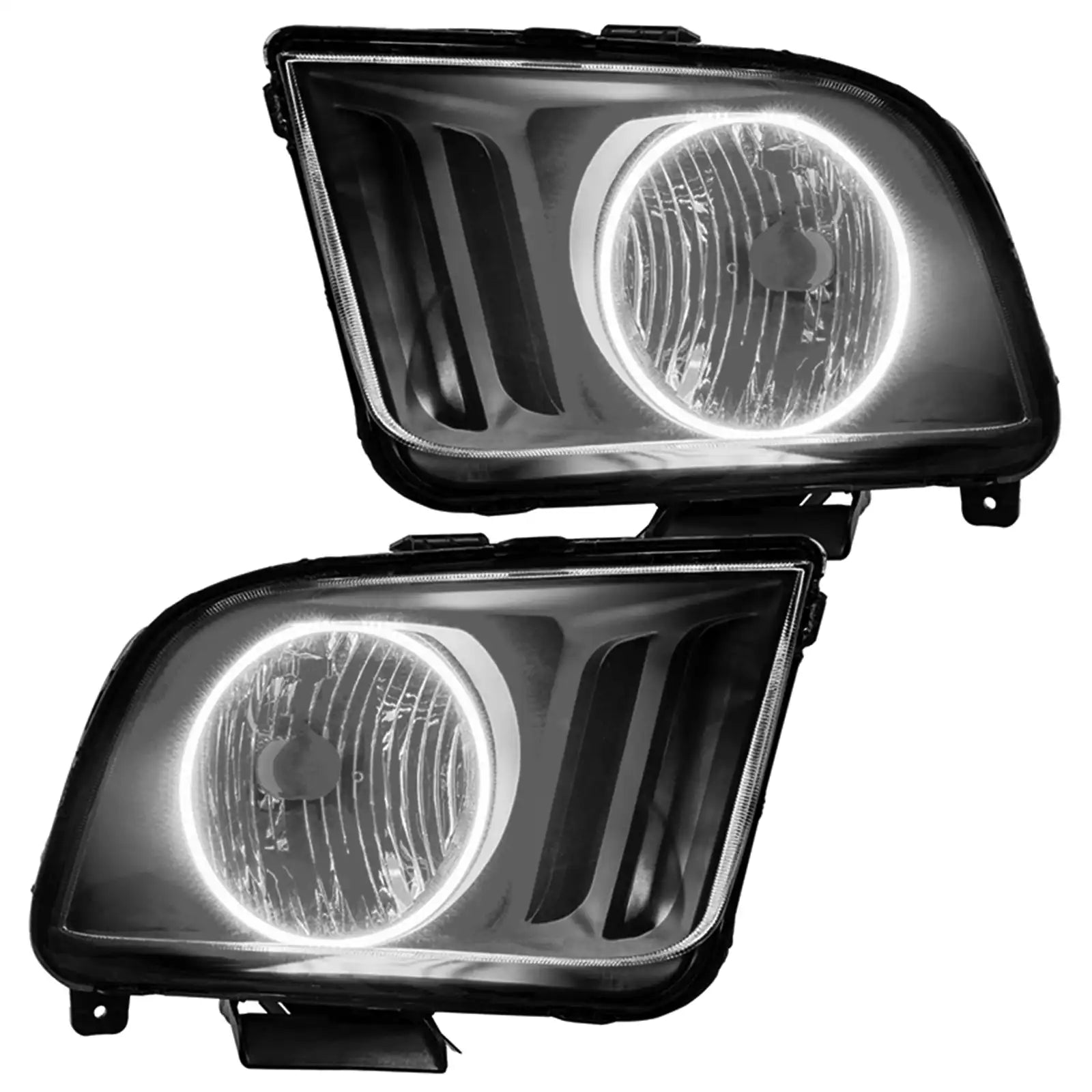 Grandorange Black Headlights For 2005-09 Ford Mustang – Driver & Passenger Side