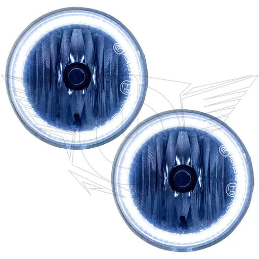 2007-2009 Jeep Compass Pre-Assembled Halo Fog Lights with white LED halo rings.
