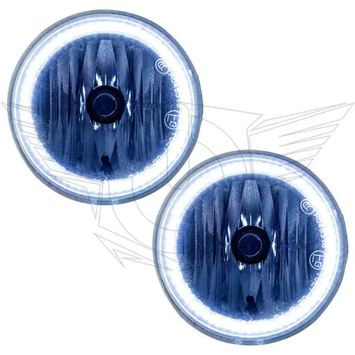 2007-2009 Jeep Compass Pre-Assembled Halo Fog Lights with white LED halo rings.