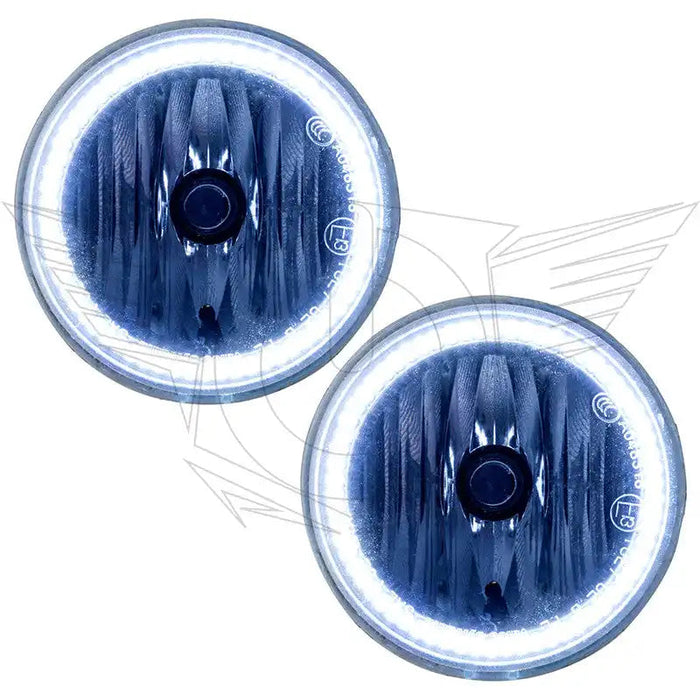 2007-2009 Jeep Patriot Pre-Assembled Halo Fog Lights with white LED halo rings.