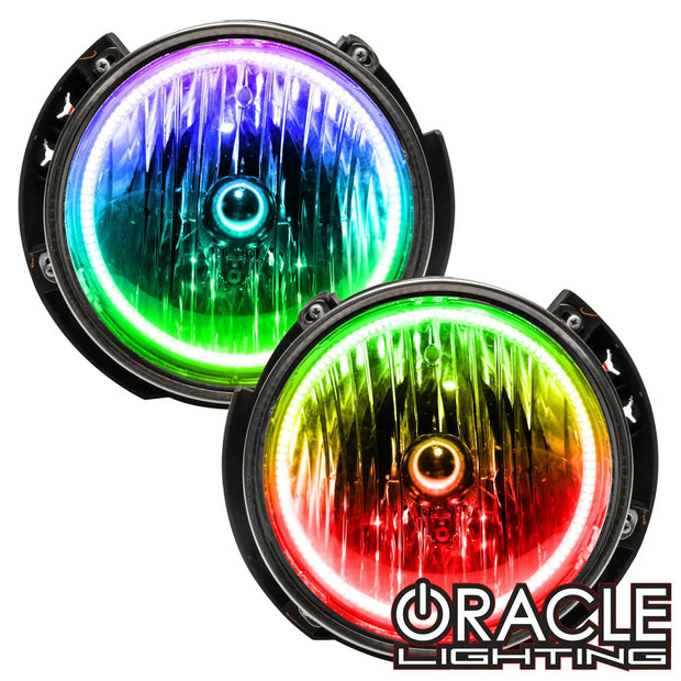 2007-2016 Jeep Wrangler Pre-Assembled Headlights - Dynamic ColorSHIFT