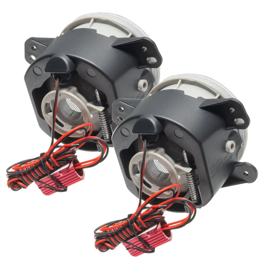 Rear view of 2007-2009 Jeep Wrangler JK Pre-Assembled Halo Fog Lights