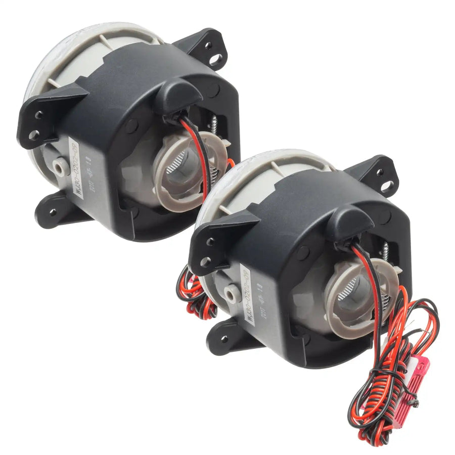Rear view of 2007-2009 Jeep Wrangler JK Pre-Assembled Halo Fog Lights