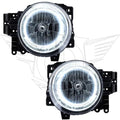 2007-2014 Toyota FJ Cruiser Pre-Assembled Headlights with white LED halo rings.