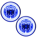 2007-2013 Toyota Tundra Pre-Assembled Halo Fog Lights with blue LED halo rings.