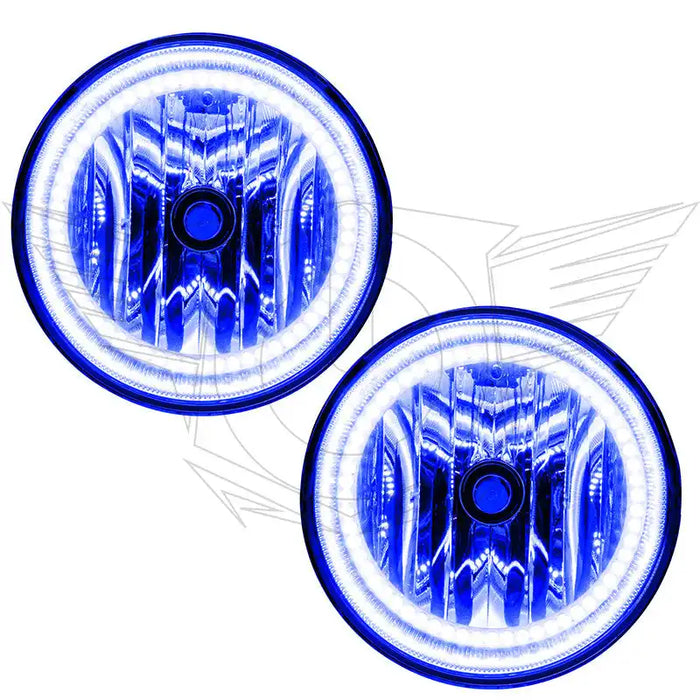 2008-2016 Toyota Sequoia Pre-Assembled Halo Fog Lights with blue LED halos.