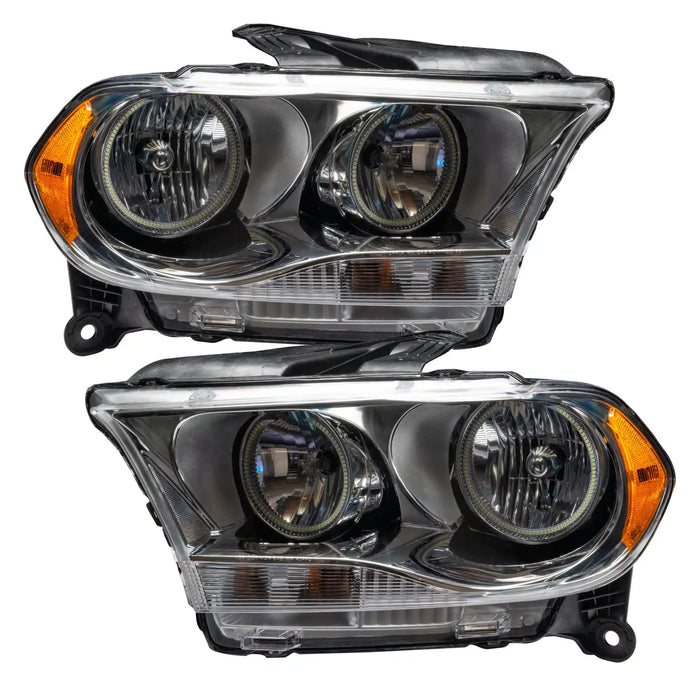 2011-2013 Dodge Durango Pre-Assembled Headlights Non-HID - Chrome Housing