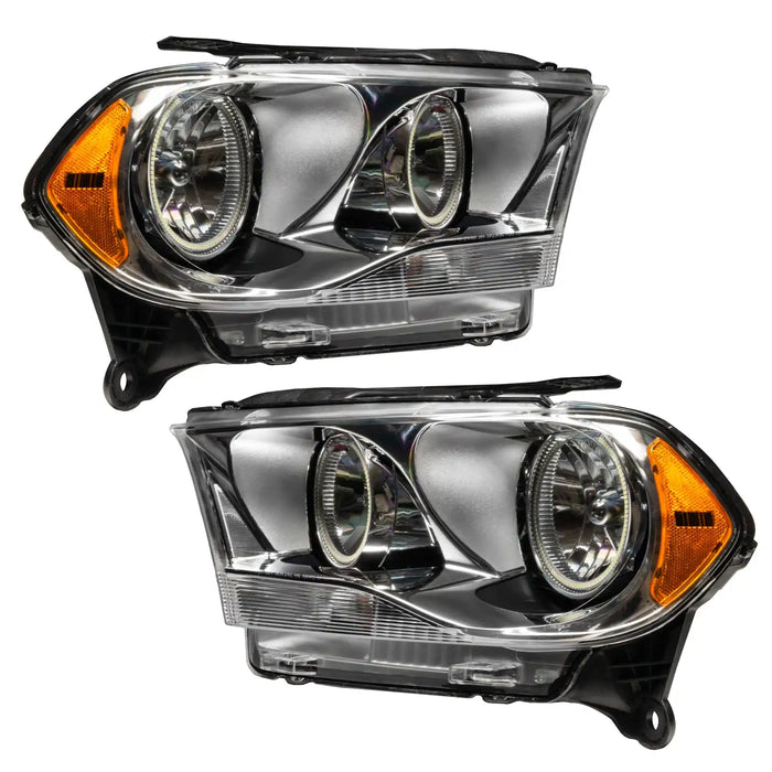 2011-2013 Dodge Durango Pre-Assembled Headlights Non-HID - Chrome Housing