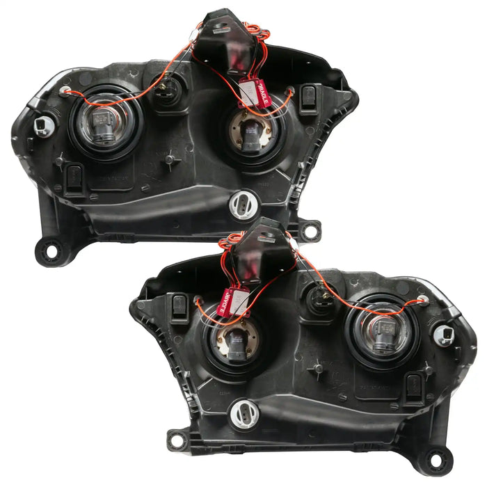 Rear view of 2011-2013 Dodge Durango Pre-Assembled Headlights Non-HID - Chrome Housing