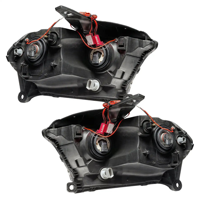 Rear view of 2011-2013 Dodge Durango Pre-Assembled Headlights Non-HID - Chrome Housing