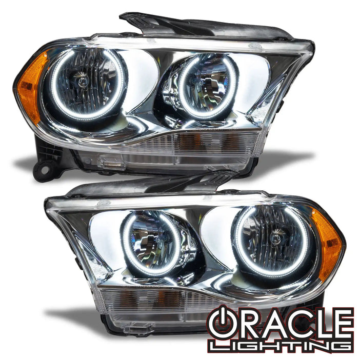 2011-2013 Dodge Durango Pre-Assembled Headlights Non-HID - Chrome Housing