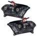 Rear view of 2011-2013 Dodge Durango Pre-Assembled Halo Headlights Non-HID - Black Housing