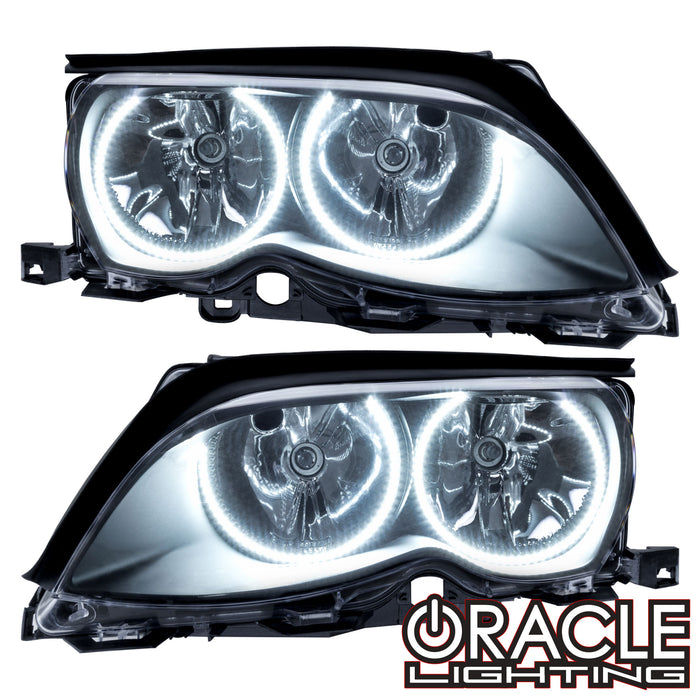 ORACLE Lighting 2002-2005 BMW 3 Series Pre-Assembled Halo Headlights - Black Housing