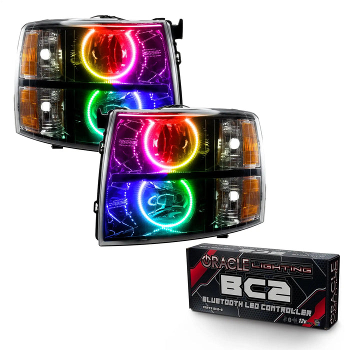 ORACLE Lighting 7105-333 - 07-13 Chevy Silverado SMD HL - Blk - Round Style - ColorSHIFT w/ 2.0 Controller ORACLE Lighting 7105-333 - 07-13 Chevy Silverado SMD HL - Blk - Round Style - ColorSHIFT w/ 2.0 Controller