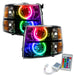 2007-2013 Chevrolet Silverado Pre-Assembled Halo Headlights - Black Housing with Simple Controller.