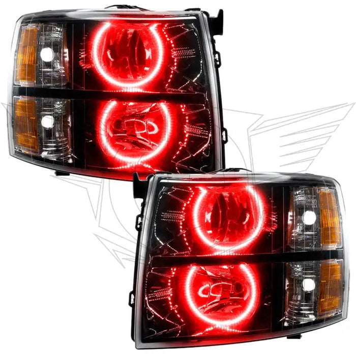 Chevy Silverado 3500HD 2007-2014 Clear CCFL Halo Projector Headlights with LED A Chevy Silverado 3500HD 2007-2014 Clear CCFL Halo Projector Headlights with LED A