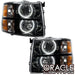 2007-2013 Chevrolet Silverado Pre-Assembled Halo Headlights - Black Housing