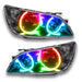 Lexus IS300 headlights with ColorSHIFT LED halo rings.
