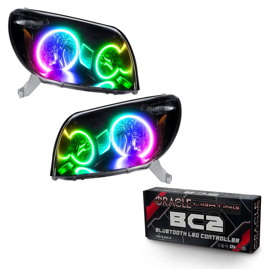 ORACLE Lighting 2003-2005 Toyota 4-Runner Pre-Assembled Halo Headlights - Black Housing - Non HID