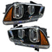 2011-2014 Dodge Charger Pre-Assembled Halo Headlights - Non HID - Black Housing