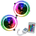 2002-2004 Jeep Liberty Pre-Assembled Halo Headlights with Simple Controller.