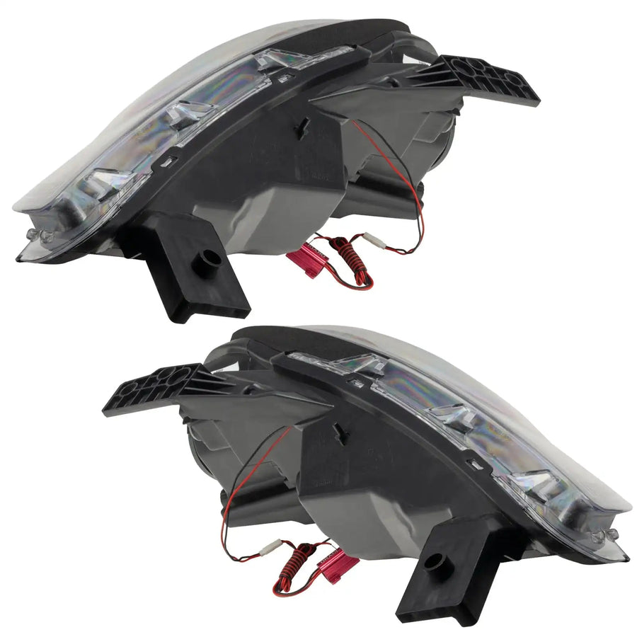 Rear view of 2013-2014 Dodge Dart Pre-Assembled Headlights - Black Housing (HID Style)