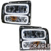 2005 Ford Excursion Pre-Assembled Halo Headlights - Chrome Housing