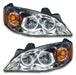 2005-2010 Pontiac G6 Pre-Assembled Headlights with white LED halo rings.