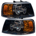 2003-2006 Ford Expedition Pre-Assembled Halo Headlights - Black Housing
