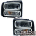 2005-2007 Ford F-250/F-350 Super Duty Pre-Assembled Halo Headlights - Black Housing