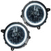 2007-2016 Jeep Patriot Pre-Assembled Halo Headlights with white LED halo rings.