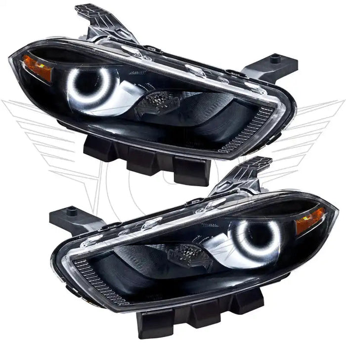Passenger Side Headlight For 2013-2016 Dodge Dart - Halogen Projector Black