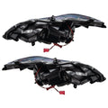 Rear view of 2013-2015 Nissan Altima Sedan Pre-Assembled Halo Headlights - (Halogen)