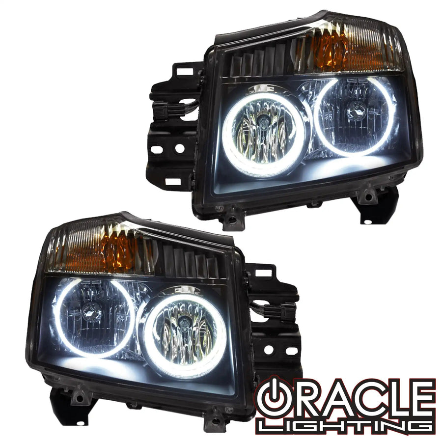2008-2015 Nissan Titan Pre-Assembled Halo Headlights